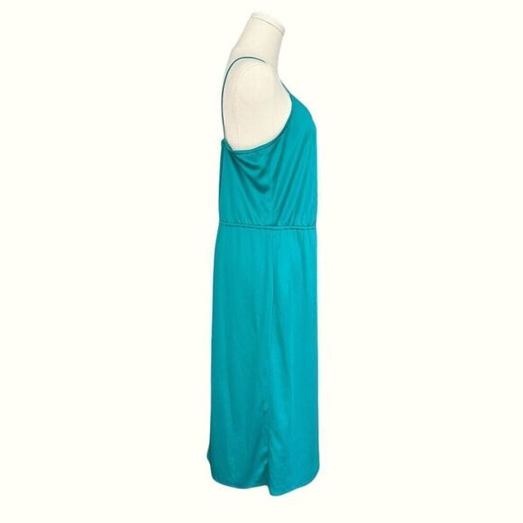 VINTAGE slip dress with spaghetti straps in Emerald Green - Picture 4 of 9